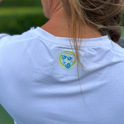 Women's Lux Performance White Kitchen's Closed Tee