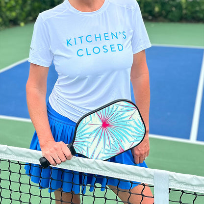 Women's Lux Performance White Kitchen's Closed Tee