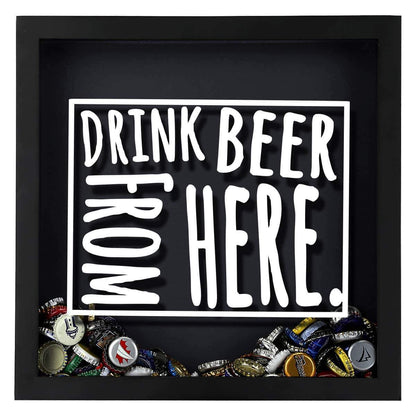Wyoming Drink Beer From Here Beer Cap Shadow Box