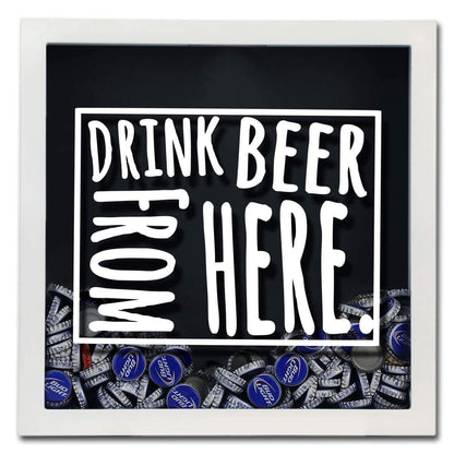 Wyoming Drink Beer From Here Beer Cap Shadow Box