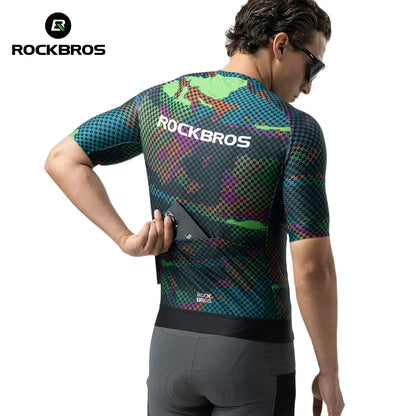 Men's Short Sleeve Cycling Jersey Reflective Quick-Dry Breathable