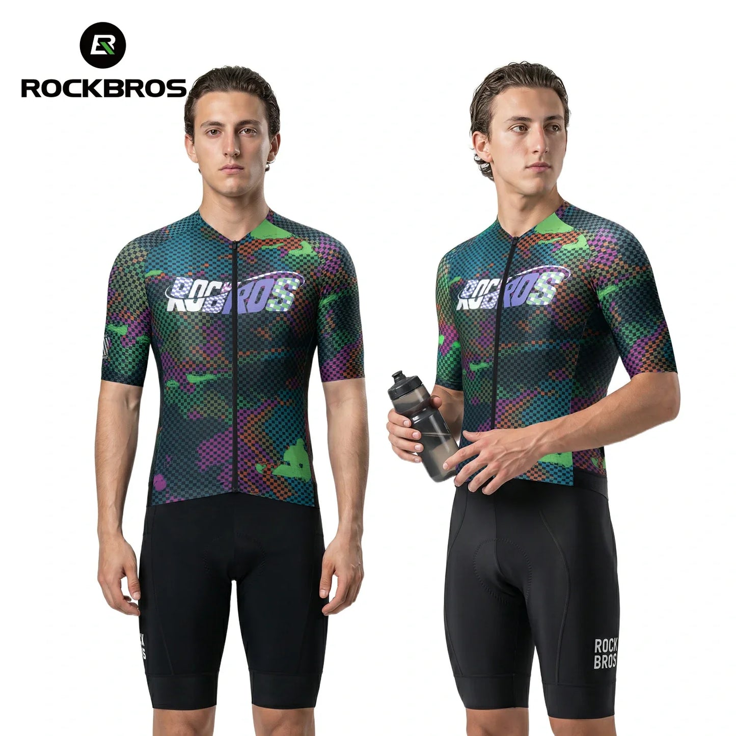 Men's Short Sleeve Cycling Jersey Reflective Quick-Dry Breathable