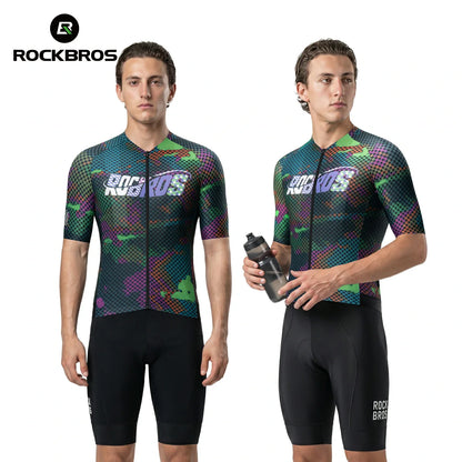 Men's Short Sleeve Cycling Jersey Reflective Quick-Dry Breathable