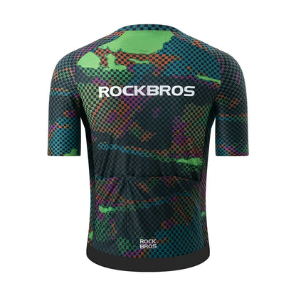 Men's Short Sleeve Cycling Jersey Reflective Quick-Dry Breathable